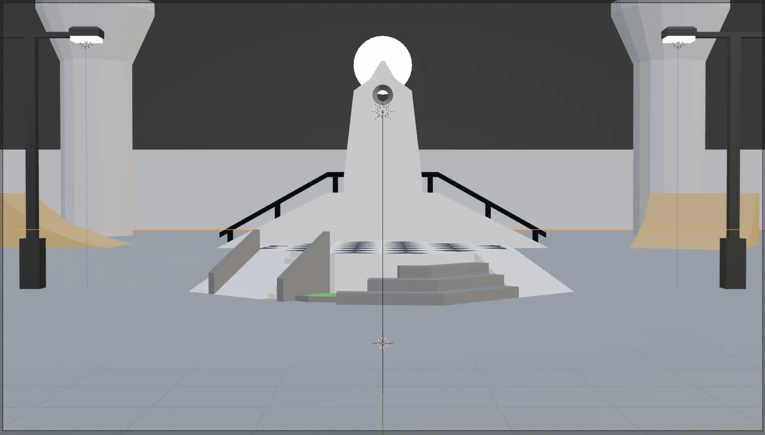 An environment created in Blender for reference.