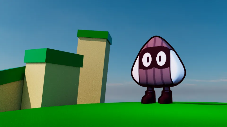 3D render of Mima, created in Maya.