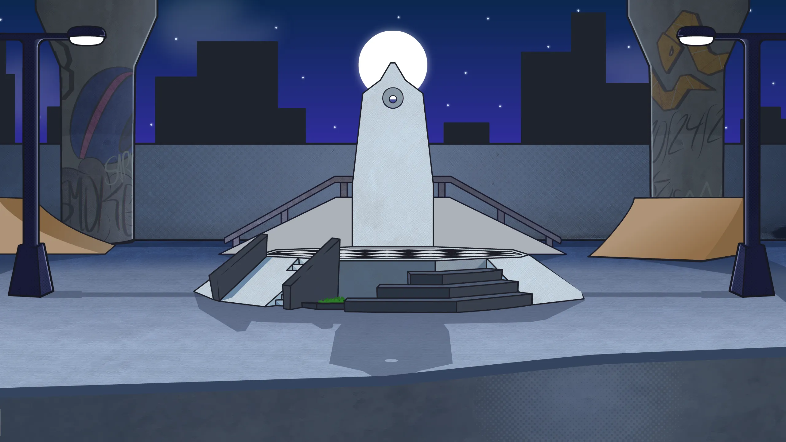 Drawn environemnt using the model as a reference.