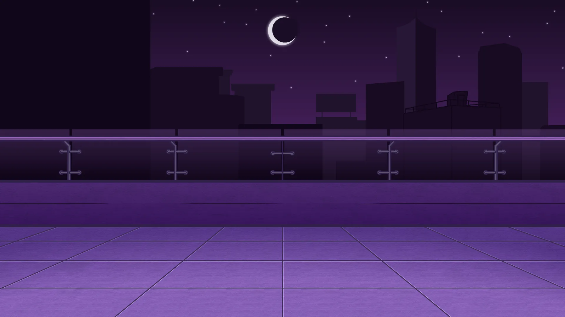 Nighttime city rooftop background.