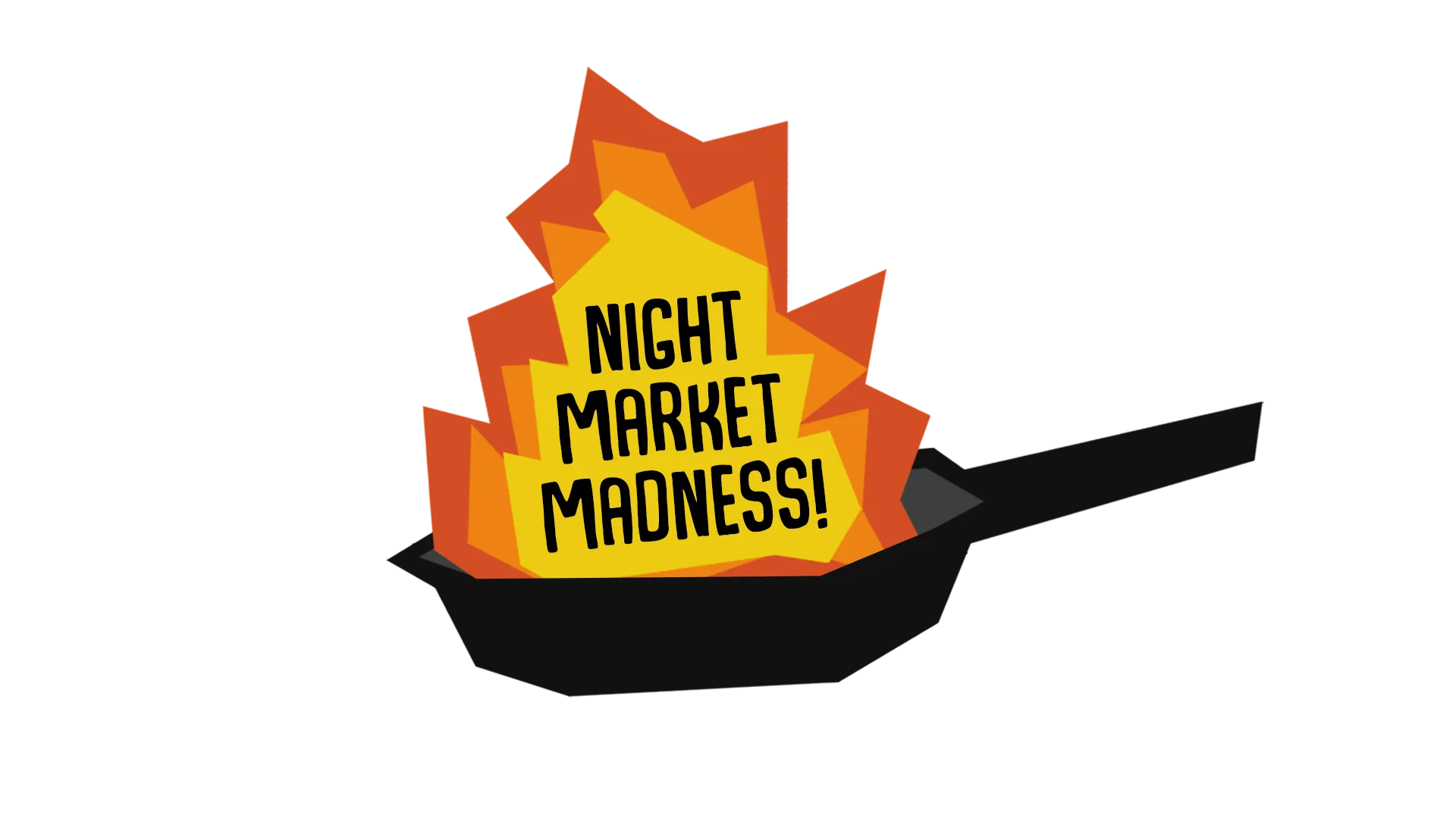 Logo for Night Market Madness, created by Kates.